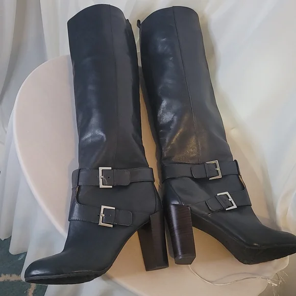 NINE WEST Skylight Knee High Leather boots Size 8M - Picture 7 of 8